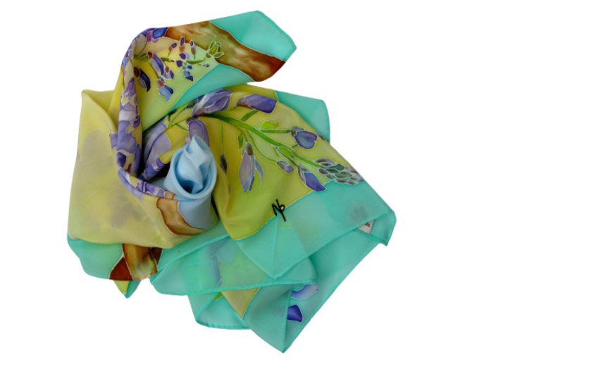 Foulard Glicine e Iris