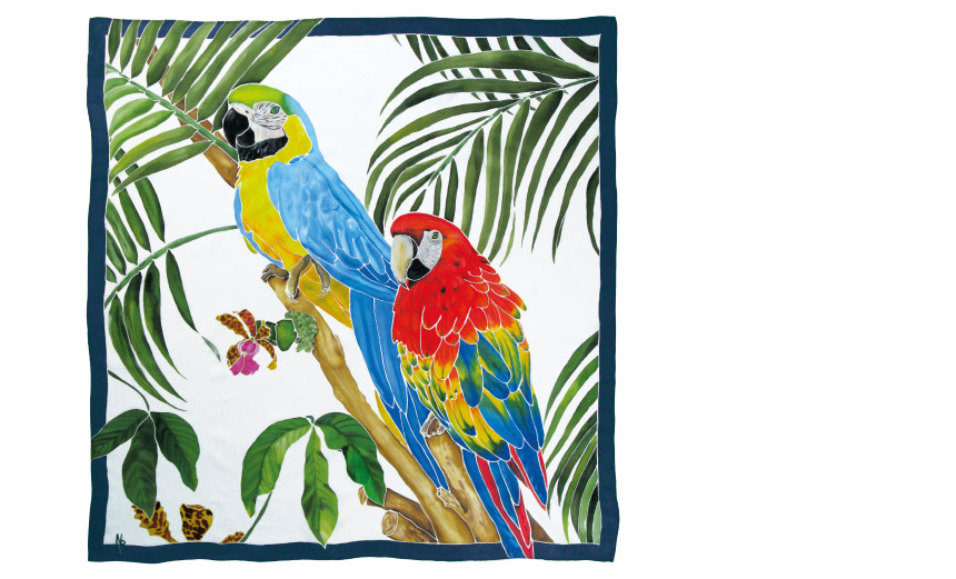 Foulard Pappagalli e Tucani